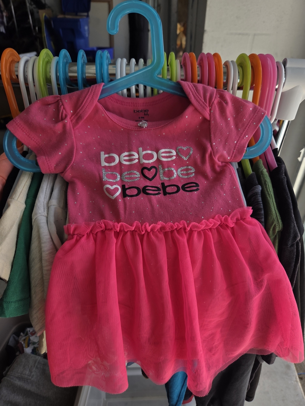 bebe Baby Pink Glitter Tutu Dress